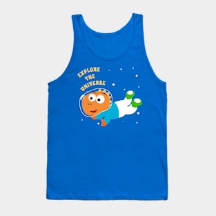 Cute dinosaur astronaut. Tank Top